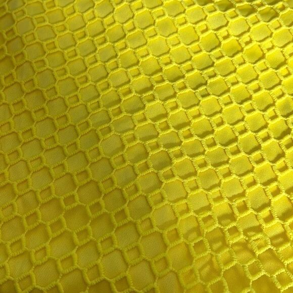 The Clothing Company Women's Geo Crochet Lined Yellow Midi Pencil Skirt Sz M NWT - Picture 3 of 10